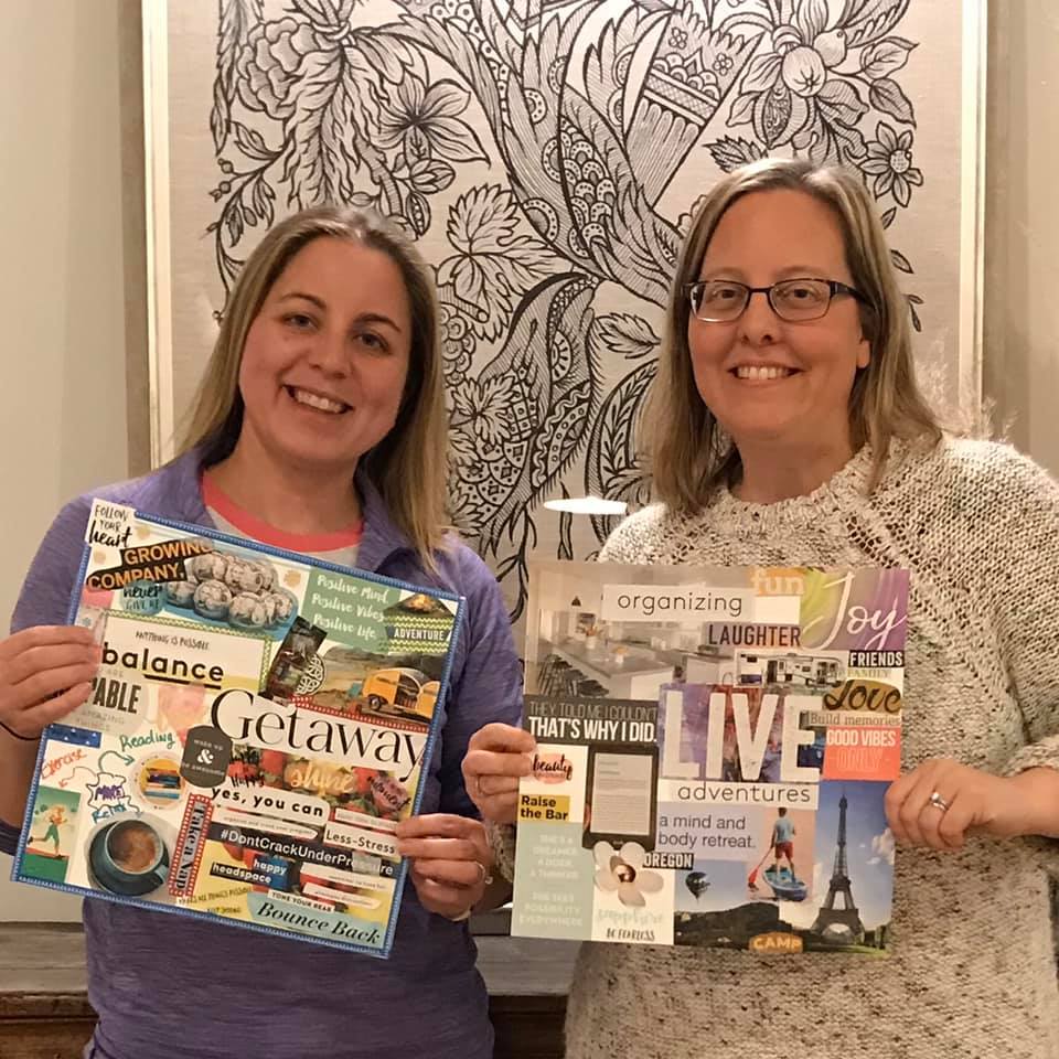 Vision board workshop with friends
