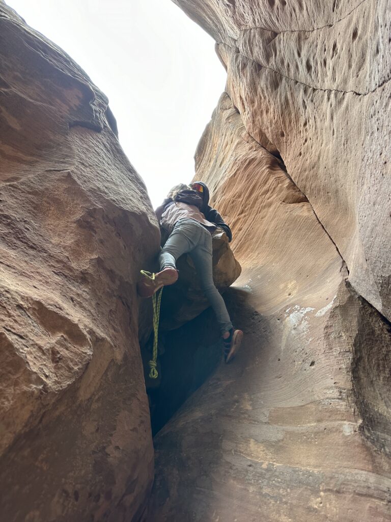 Red Hollow Slot Canyon with kids